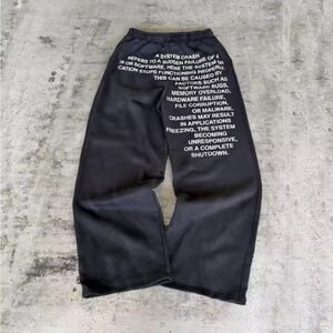 "system crash" y2k sweatpants